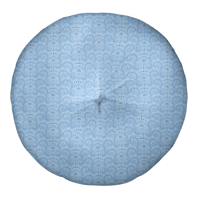 Coussin de sol Katelyn Elizabeth, 26 po x 26 po, Bleu et pastel