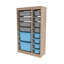 Armoire polyvalente moderne | 100% panneau de particules enduit de mélamine, épaisseur: 0,7 pouce | Comprend de nombreuses tablettes, des pieds en plastique et une conception murale | Parfait pour le bureau à domicile, le salon ou les solutions de rang-928455661-928455653