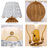 Rattan Table Lamp with Pleated Fabric Shade-1384491461