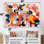 «Colorful Crayon Art Minimal Retro Red», ensemble de reproduction d'art abstrait-1950317342-1950317343