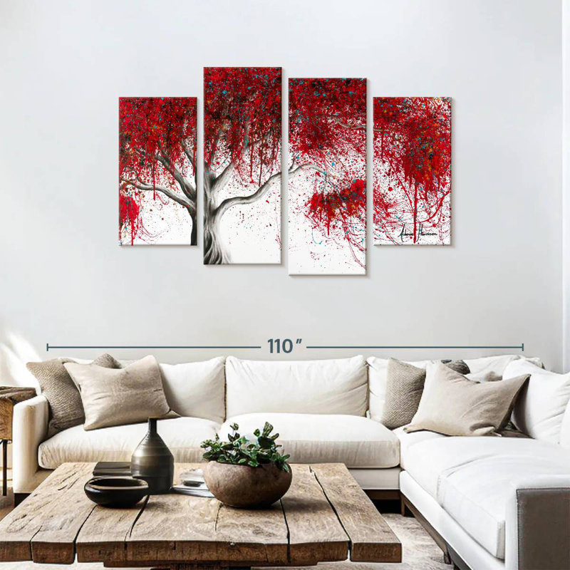 Arbre s'embrassant Harnek Magenta, H 48 po x l 75 po