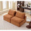 Orange non modulaire, 2 places assises, revêtement en chenille, options de bricolage, avec coussins lombaires et pour le cou - 2 accoudoirs --1184908171