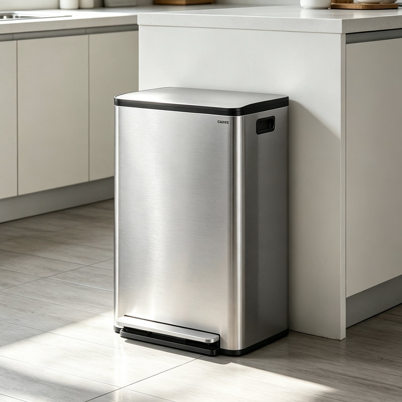 Stainless Steel Kitchen Trash Can, Stainless Steel