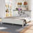 Farmhouse Bed Frame With Charging Station And Storage Cabinets-114584115-114584119