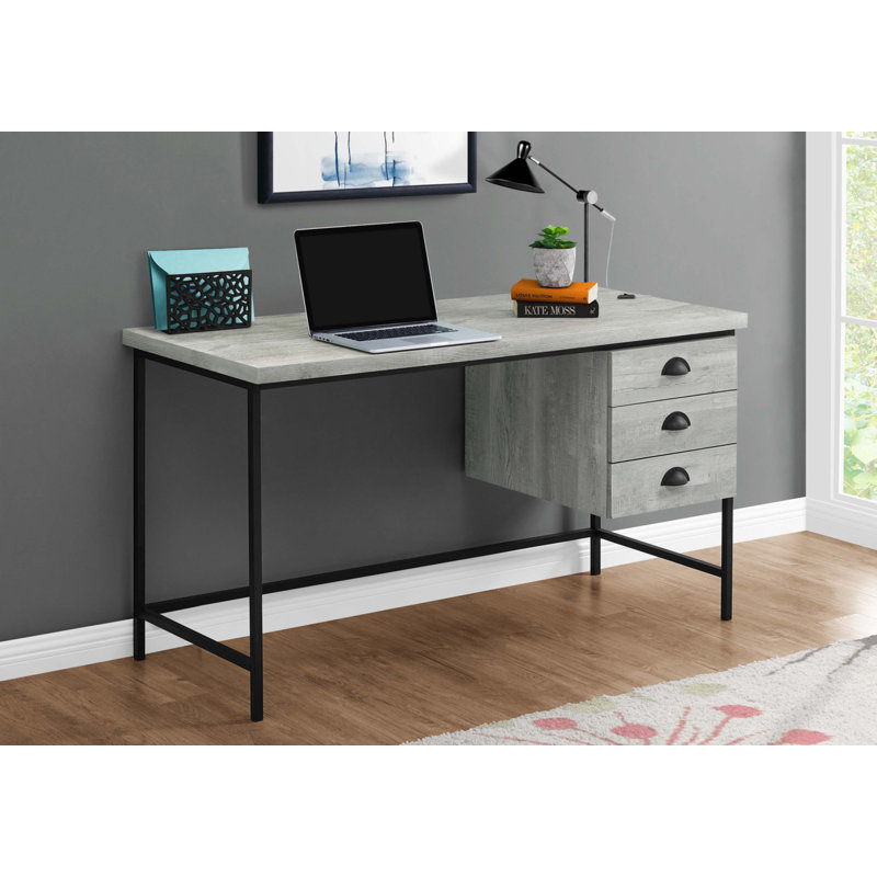Bureau d'ordinateur, Gris/noir