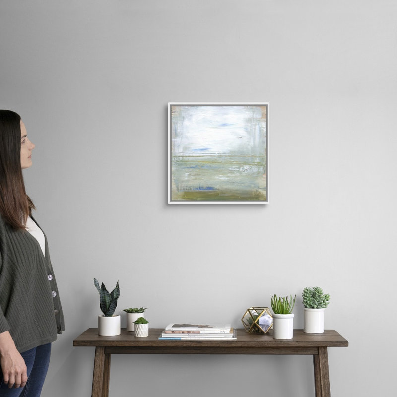 «Off the Coast Ii» par Linda Davey, reproduction sur toile, H 18 po x l 18 po x P 1,75 po, Cadre blanc