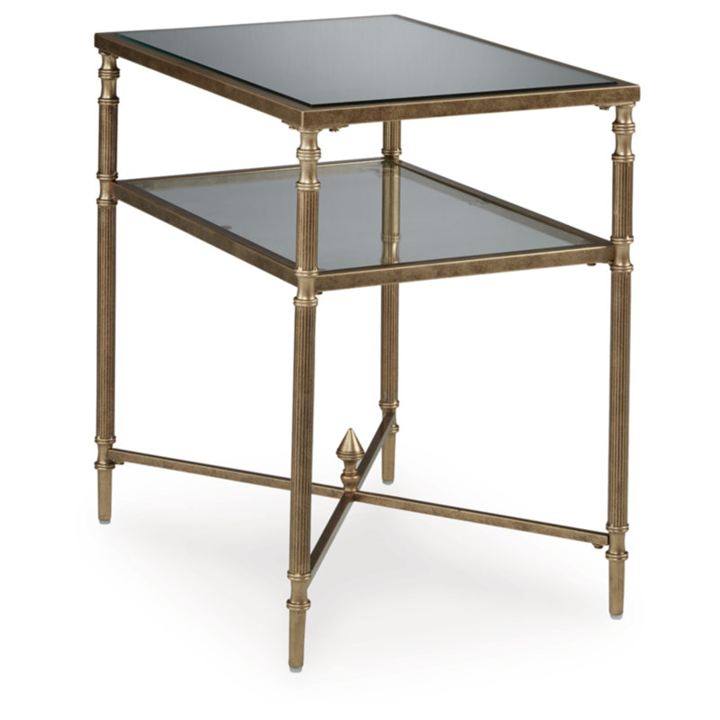 Alsafi Glass Top End Table