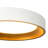Chrysander 7-in White dimmable LED Flush Mount with Gold Accents-124959514