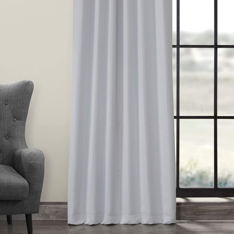 Betria 50" W Polyester Room Darkening Single Panel Curtain, 50" W x 84" L, Arctic Gray
