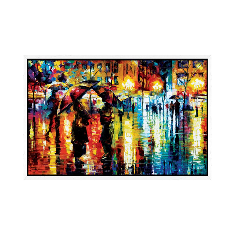 Close Encounter 1 Piece Painting on Canvas, 101.6 cm H x 66.04 cm W, White Framed Canvas