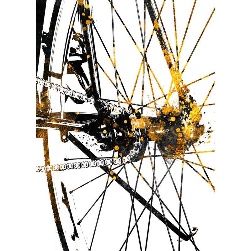 Cycling 5 gold, 50.8 cm H x 76.2 cm W