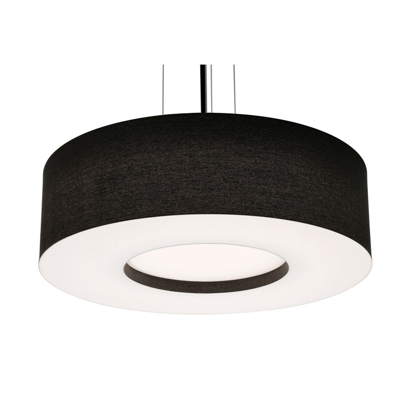 - Light White Drum Pendant, No, 41.75" H x 15" W x 15" D