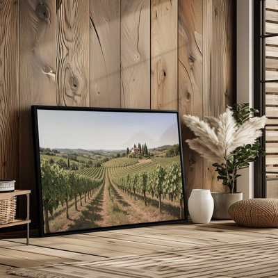 Sunlit Tuscan Vines Print on Canvas
