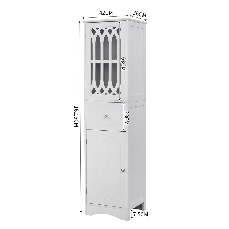 Ayre Freestanding Linen Cabinet, White