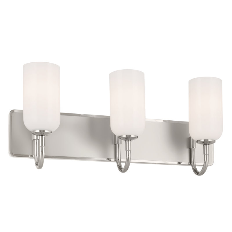 3 - Light Dimmable Vanity Light, Polished Nickel