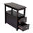 Transitional Nightstand End Table With USB Charging Station