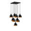Mullein 9 - Light Black Cluster Pendant-124228570