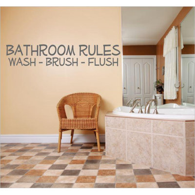 Décalcomanie murale washlush de la salle de bain
