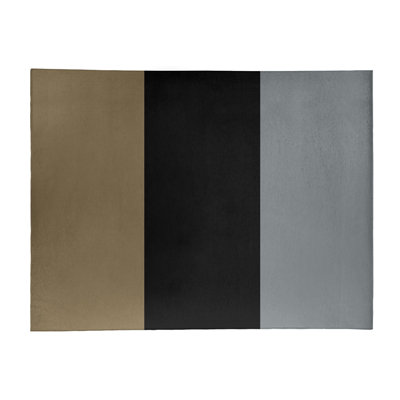 Tapis noir à rayures de hockey national