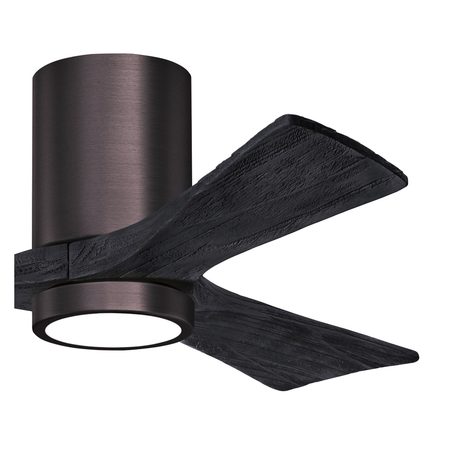 Olivier 3 Blade Ceiling Fan with LED Light Kit, Matte Black, Brushed Bronze, 42"