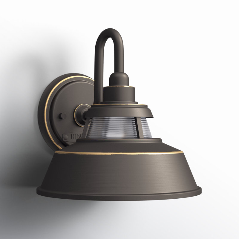 Troyer 1-Light Outdoor Wall Lantern, Oil Rubbed Bronze, 10" H x 10" W x 10" D