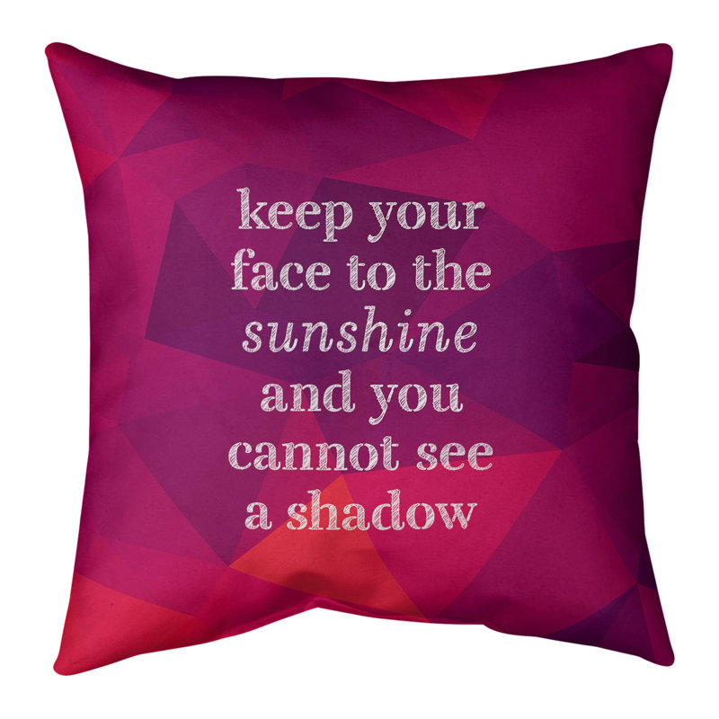 Coussin de citation inspiration de l’optimiseur, 26 po x 26 po, Rubellite