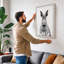 Hare Observational Study Botanical - Wrapped Canvas-688134691-688134698