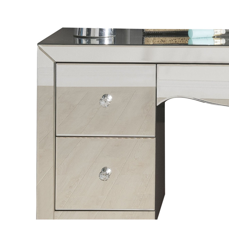 Meuble-lavabo en bois à miroir encadré Evander