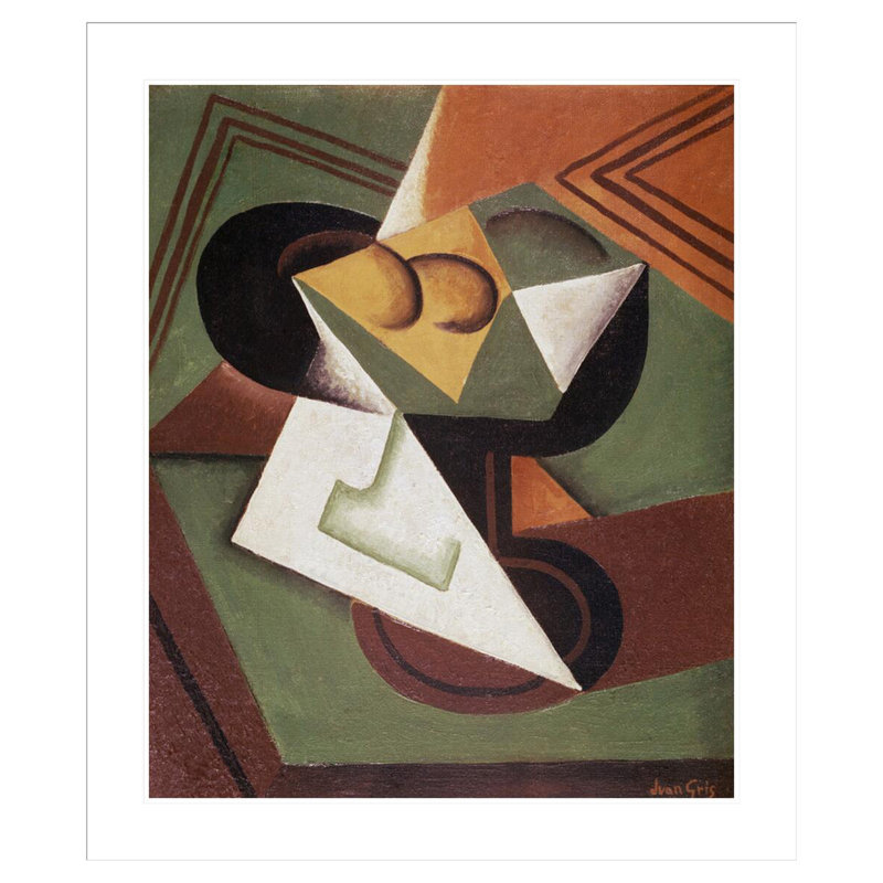 «The Fruit Bowl» par Juan Gris, impression giclée sur cadre, H 39,19 po x l 33,5 po