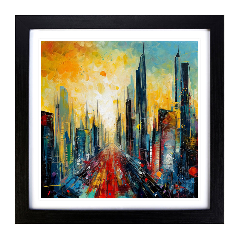 Single Picture Frame Print on Wood, Black