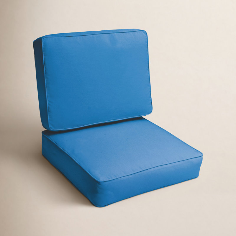 Provo Outdoor Sunbrella Seat/Back Cushion, Canvas Capri Sunbrella® Canvas, 23.5" W x 23" D