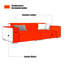 Canapé modulaire orange en cuir véritable-710573050-710573063