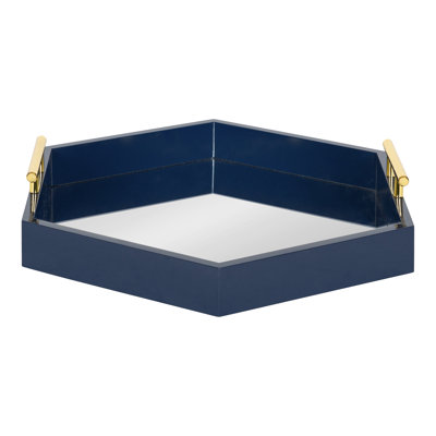 Norvan Hexagon Decorative Tray with Metal Handles