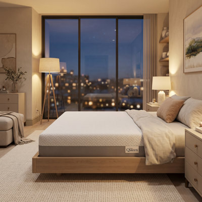 Matelas en mousse à mémoire de forme mi-ferme 6/8 pouces avec housse en tissu respirant