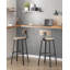 Shakir Counter Stool,Set of 4 Industrial Bar Stool Kitchen Bar Chairs with Backrest, Steel Frame-897169901