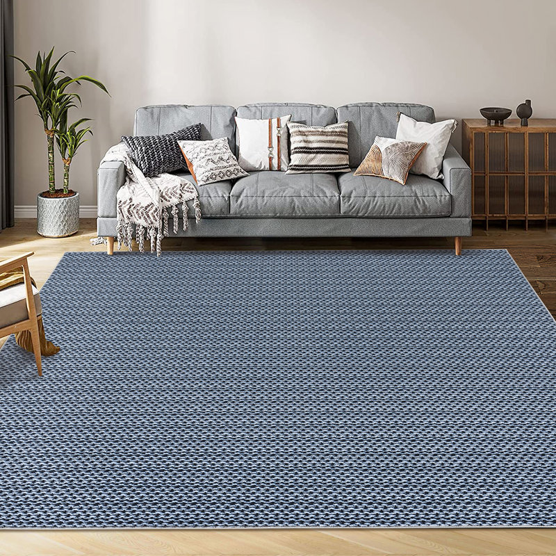 Tapis 8 pi x 10 pi Boho, Bleu