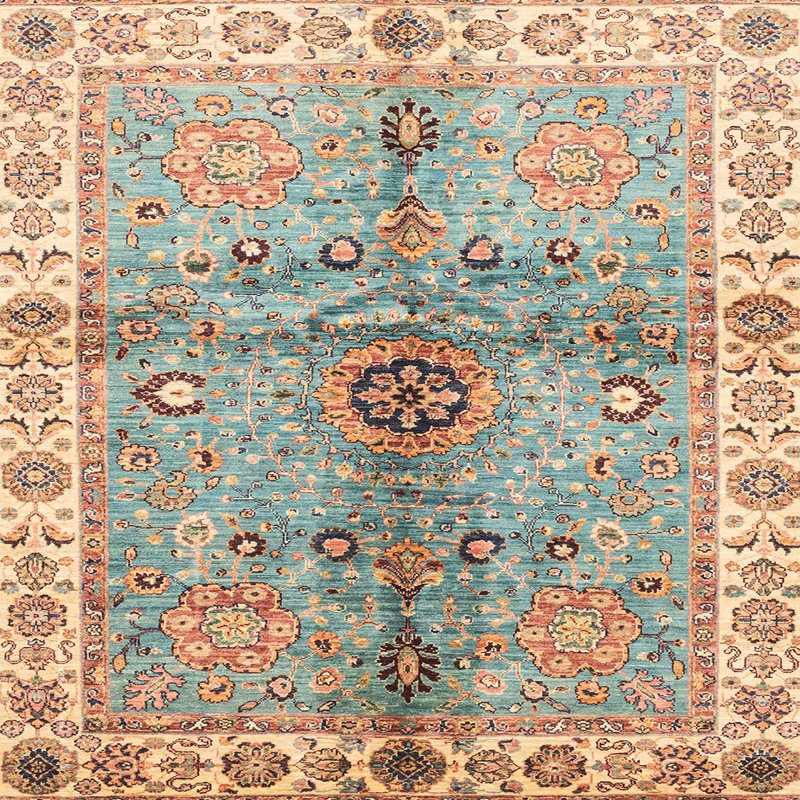 Abstract Indoor Rug, Square 7'