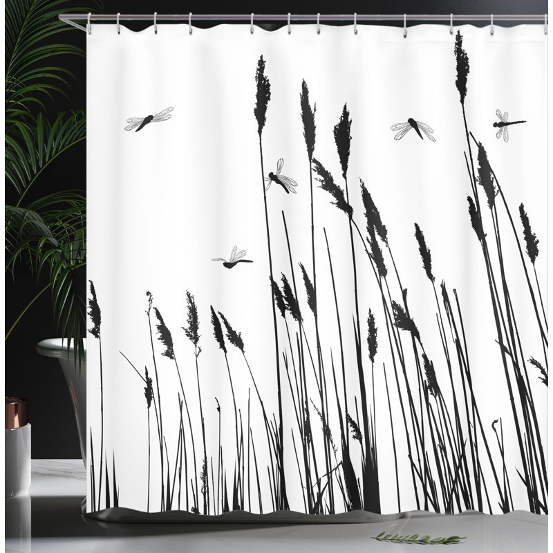 Shower Curtain with Hooks Included, 70" H x 69" W