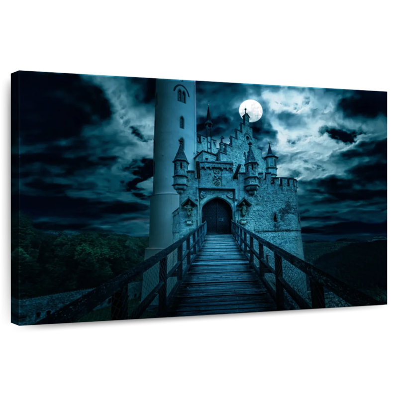 Hitzel Eerie Lichtenstein Castle, 8" H x 12" W
