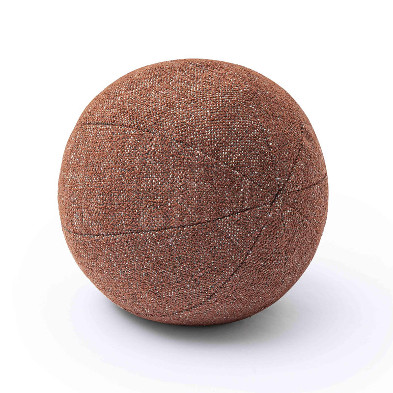 Boba Forest Textured Basketweave Pillow, Red, 9"H x 9"W