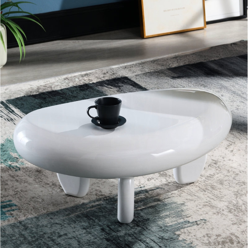 Table de bout blanche ultrabrillante