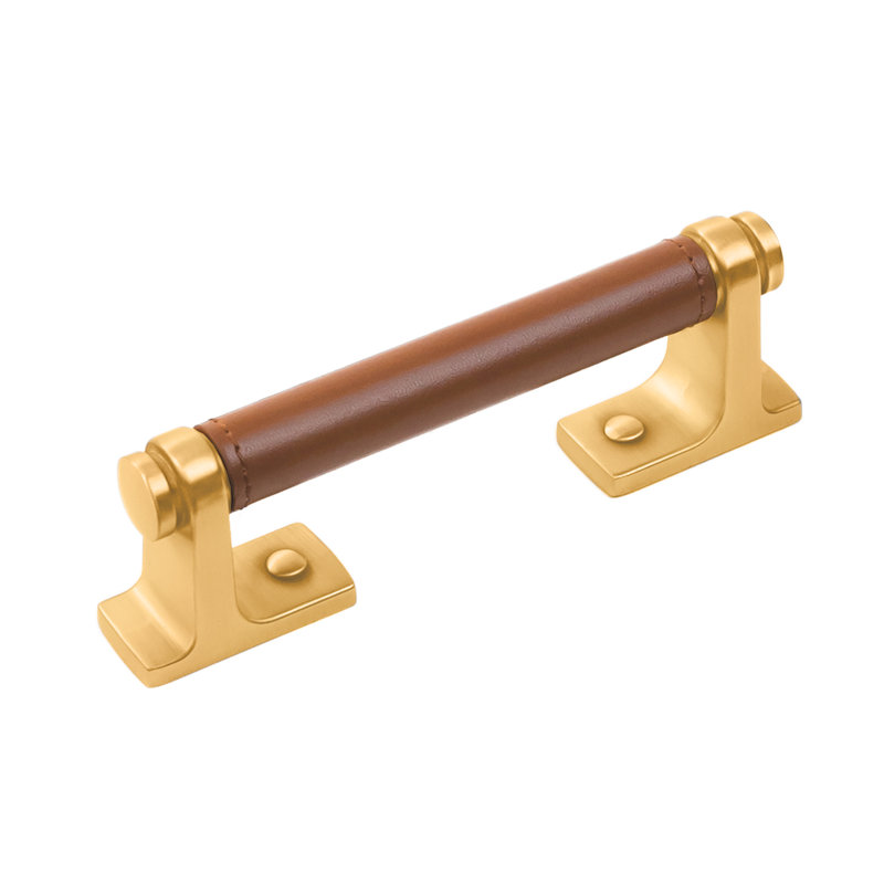 Poignée barre 3 3/4 po Reserve, Laiton doré brossé / brun, 3 3/4"