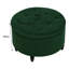 Brionna 60cm Wide Velvet Round Solid Colour Ottoman with Storage-391171660