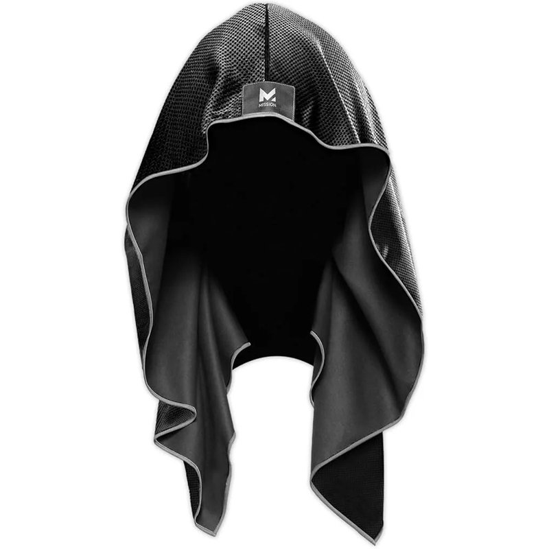 Hoodie Towel – Evaporative Cooling Towel With Upf 50 Sun Protection, Instantly Cools When Wet, Stays In Place For Sports, Fitness, Gym, Outdoor Activities