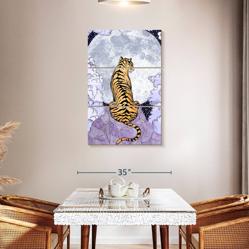 Brampt Tiger Moon I, 45" H x 28" W