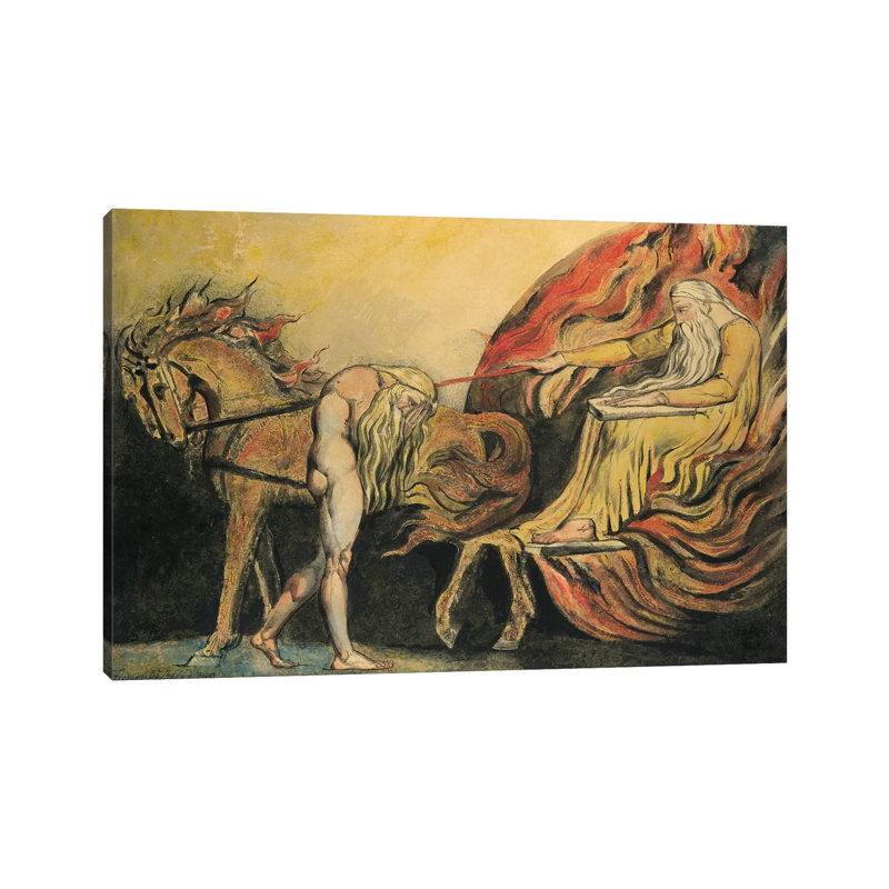 God Judging Adam, C by William Blake - Wrapped Canvas Print, 20.32cm H x 30.48cm W x 1.91cm D