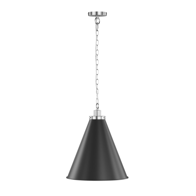 Bonchea 1-Light Black Classic Dimmable Pendant Light