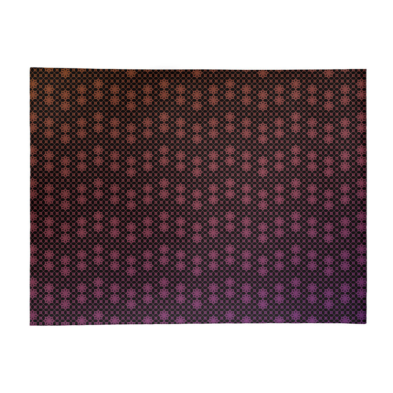 Tapis de treillis noir/mauve dégradé, Rectangle 2 pi x 3 pi