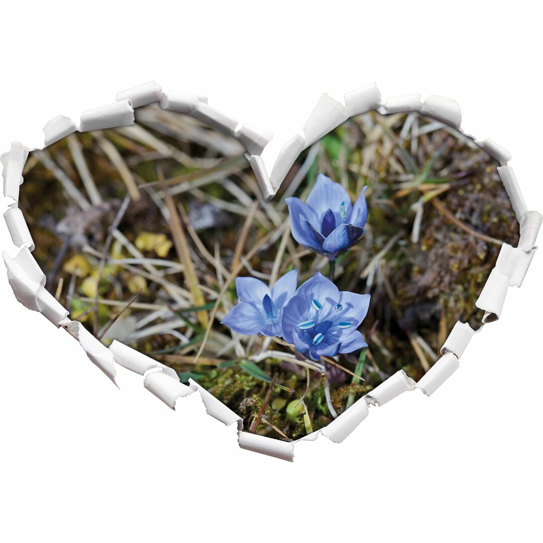 Kleine, süße blaue Blume Wandsticker