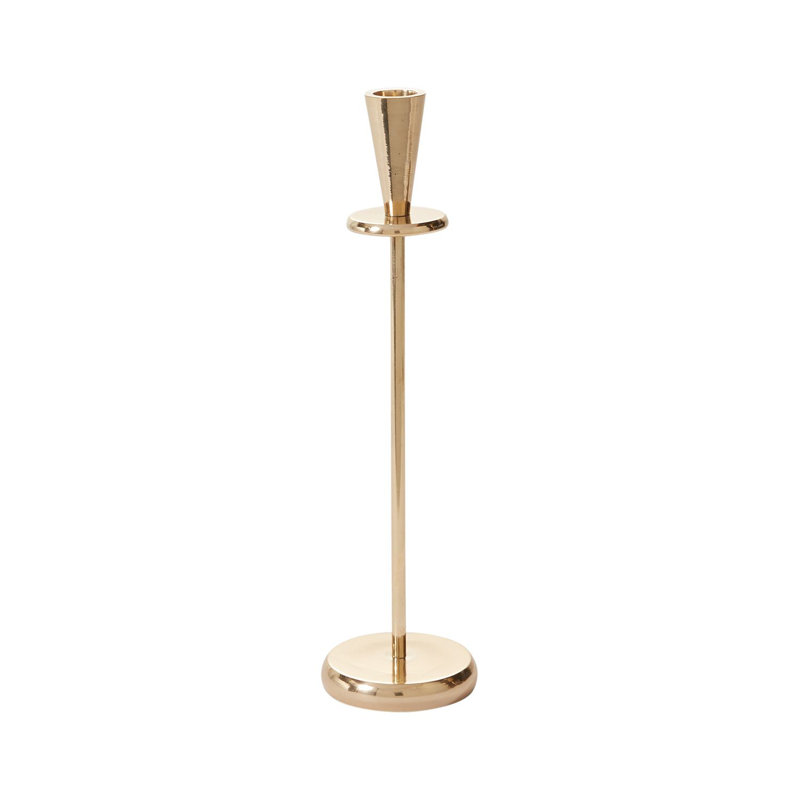 Bougeoir de table en métal Corla, H 12,25 po x l 3 po x P 3 po
